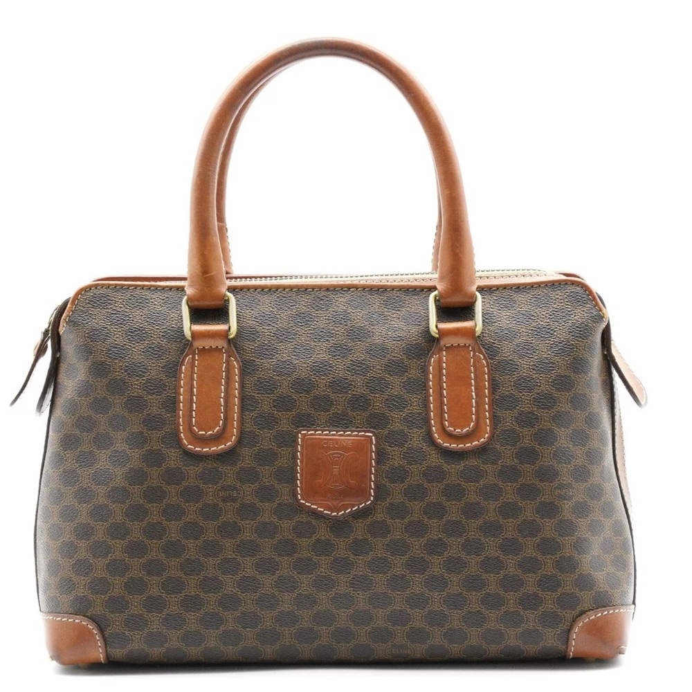 Brown Patterned Handbag - image 1